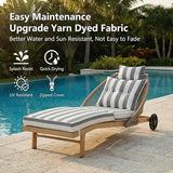 Outdoor Chaise Lounge Chairs Set of 2, Lounge Chair Outdoor with Cushions, Wicker Outdoor Chaise Lounger - Photo 8