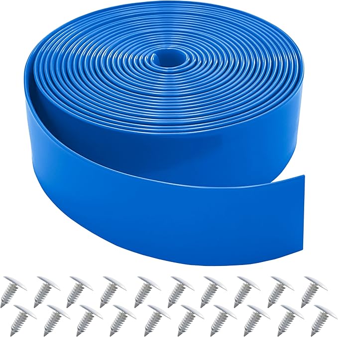 Vinyl Straps for Patio Chair Repair Kit 2'' Wide 20 Ft Long Replacement Straps + 20 Free Rivets for Outdoor Lawn Furniture Chaise Lounge Repair (Blue)
