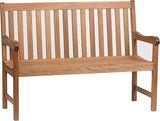 Amazonia Milano 4-Feet Patio Bench | Eucalyptus Wood | Ideal for Outdoors and Indoors, Light Brown - Photo 1