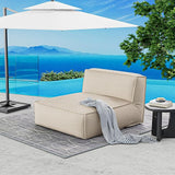 Dineli Outdoor Bean Bed Loveseat Large Bean Bag Chair for Adults Outdoor Sofa Couch Outside Chaise Lounge Chair Foam - Photo 1