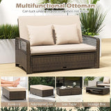 Tangkula Patio Rattan Daybed with 4-Level Adjustable Backrest - Photo 7