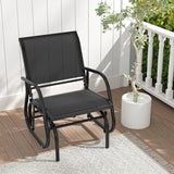 Giantex Swing Glider Chair W/Study Metal Frame Comfortable Patio Chair Love-Seat for Garden, Porch, Backyard, Poolside - Photo 5
