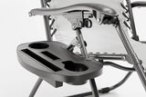 Heavy Duty Zero Gravity Chair with Adjustable Reclining, Large Side Table, Gray 600D Polyester - Photo 4