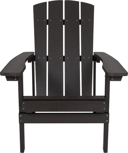 Taylor & Logan Charlestown All-Weather Poly Resin Wood Adirondack Chair in Slate Gray