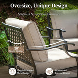 Metal Outdoor Patio Rocker Chairs Set of 2 with 5.75" Extra Thick Cushion - Photo 5
