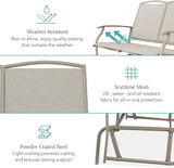 Best Choice Products 2-Person Outdoor Patio Swing Glider Steel Bench Loveseat Rocker for Deck, Porch w/Textilene Fabric - Photo 5