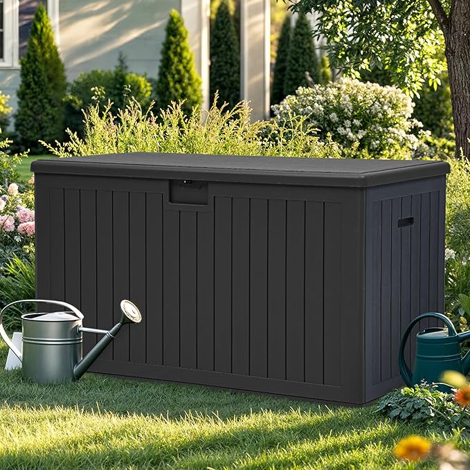 YITAHOME 220 Gallon Double-Wall Deck Box with Divider & Side Handles, Outdoor Large Storage for Patio Furniture Cushions - Photo 6