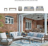 Signature Design by Ashley Rainier Ranch Casual Nuvella Weather Resistant Fabric Outdoor Loveseat with Cushion and 2 - Photo 6