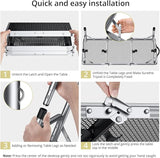 Anbte 3ft Folding Grill Table with Storage Bag, 3 Adjustable Height 27.5" Aluminum Portable Grill Table, Heat Resistant - Photo 9