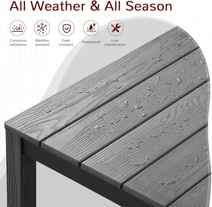 Stoog All-Weather Patio Dining Sets, 7 Pieces Patio Dining Table with Umbrella Hole - Photo 3