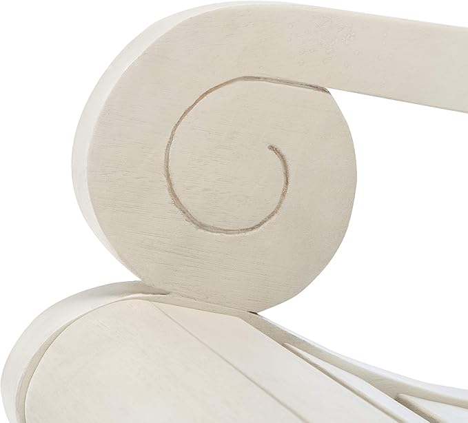 Safavieh Outdoor Sonora White Wash Eucalyptus Wood Scroll Arms Rocking Chair