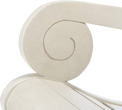 Safavieh Outdoor Sonora White Wash Eucalyptus Wood Scroll Arms Rocking Chair