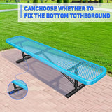 Thermoplastic Coated Iron Park Bench for Outside, Heavy Duty Metal Garden Bench - Photo 3