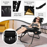 Tangkula Set of 2 Zero Gravity Chair, Folding Patio Lounge Chair Adjustable Outdoor Recliner with Cup Holder - Photo 6