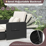 Tangkula Patio Rattan Daybed with 4-Level Adjustable Backrest - Photo 6
