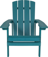 Flash Furniture Charlestown Poly Resin Adirondack Chair - Sea Foam - All Weather - Indoor/Outdoor - Set of 4 - Photo 8