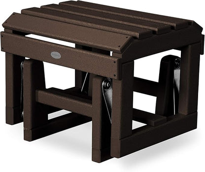 POLYWOOD OTGLMA Classic Adirondack Glider Ottoman, Mahogany