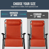 Best Choice Products Set of 2 Extra Wide Adjustable Steel Mesh Zero Gravity Lounge Chair Recliners w/Pillows and Cup - Photo 4