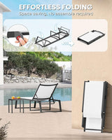 Aluminum Chaise Lounge Outdoor Set of 2 - Photo 3