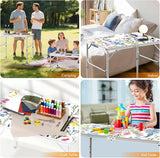 VINGLI 3FT Small Folding Camping Table Adjustable Height Aluminum Folding Table for Picnic Party BBQ - Photo 6