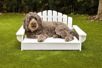 Midlee White Dog Adirondack Chair Bed (X-Large)
