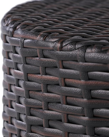 Christopher Knight Home Keaton Wicker Barrel Side Table, Multibrown 16.75 inches high x 17.5 inches wide 17.5 inches deep