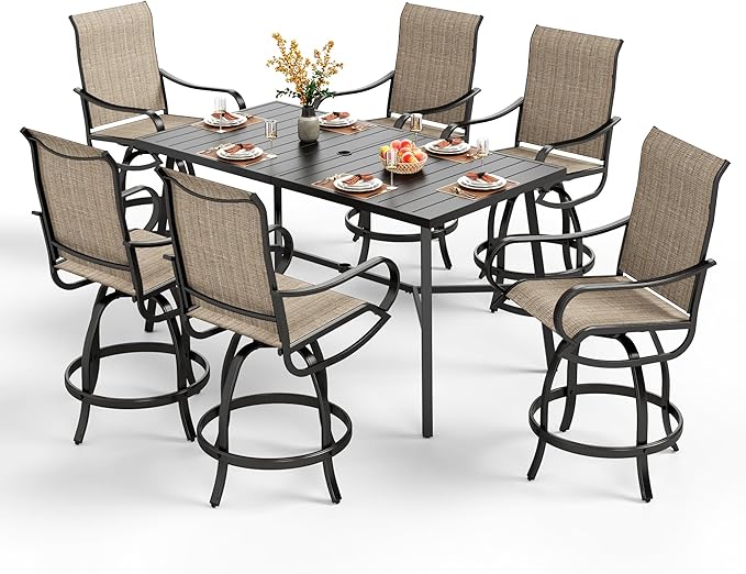 PHI VILLA 7 Piece Outdoor Bar Set - Photo 1