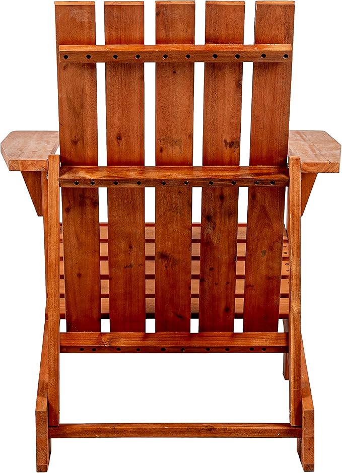 JONATHAN Y PAT1001A Irving Outdoor Patio Modern Acacia Wood Adirondack Chair for Garden, Lawn, Backyard, Pool, Deck, Beach, Firepit, Light Brown