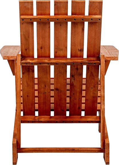 JONATHAN Y PAT1001A Irving Outdoor Patio Modern Acacia Wood Adirondack Chair for Garden, Lawn, Backyard, Pool, Deck, Beach, Firepit, Light Brown