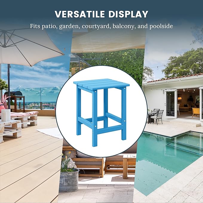 Costaelm 3 piece Patio Set, Outdoor Modern Adirondack Table and Chairs - Photo 5