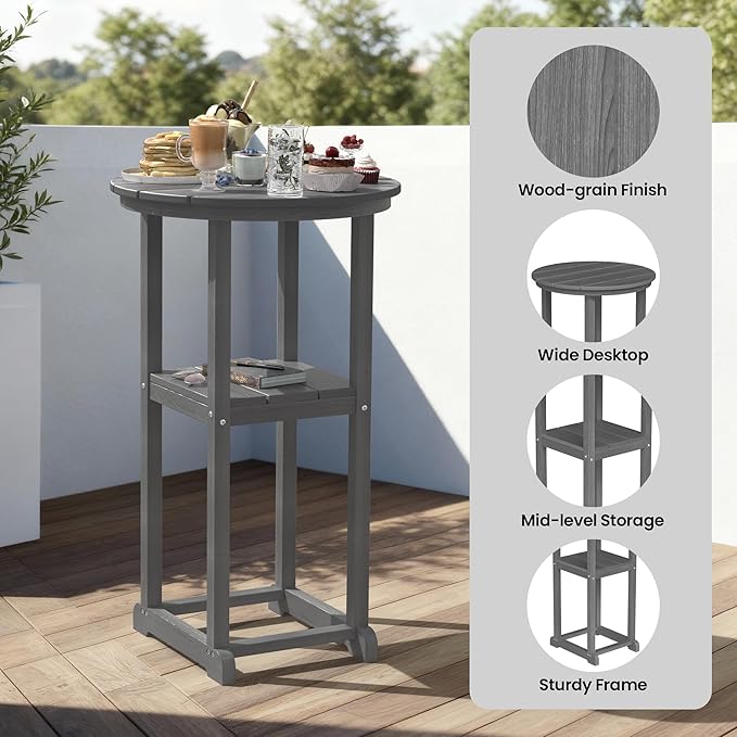 Ciokea 3-Pcs Bistro Table and Chairs - Photo 4