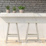 WestinTrends Malibu 2 Piece Set of 24 Height Outdoor/Patio Saddle bar stools, Sand - Photo 1