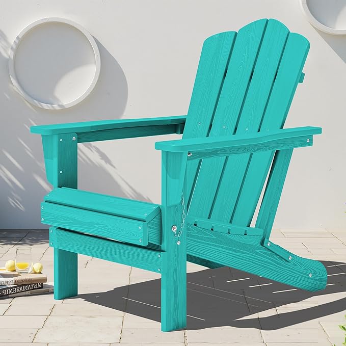 KINGYES Folding HDPE Adirondack Chairs