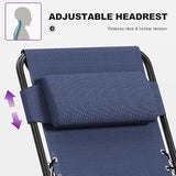 PURPLE LEAF Oversized Outdoor Reclining Chair Set of 2 Patio Zero Gravity Chaise Lounge Folding Chair with Removable - Photo 6
