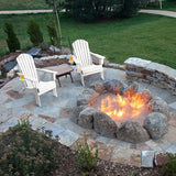 FUNBERRY Folding Adirondack Chair Set of 4, All Weather HDPE Fire Pit Chairs with Cup Holder for Outdoor - Photo 8