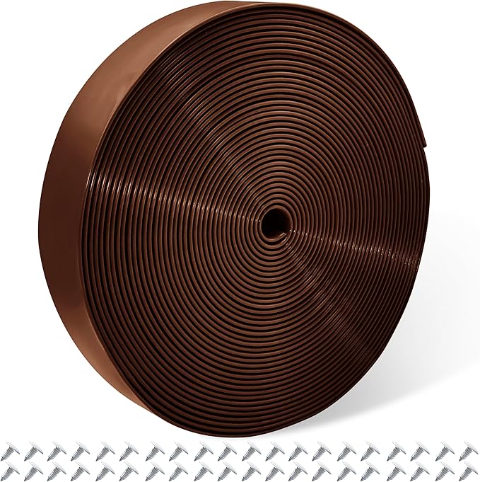 Vinyl Straps for Patio Chair Repair Kit 2'' Wide 50 Ft Long Replacement Straps + 50 Free Rivets for Outdoor Lawn Furniture Chaise Lounge Repair (Brown)