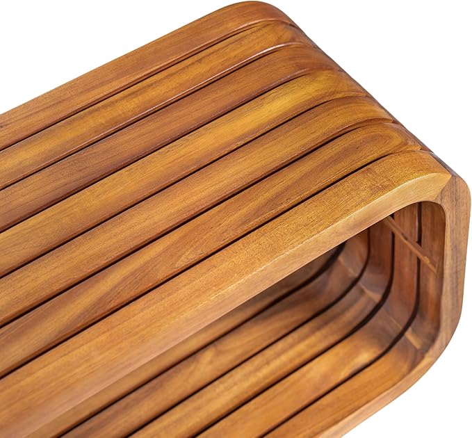 Christopher Knight Home Bruno Durable Acacia Wood Outdoor Coffee Table with Hollowed-Out Design - Photo 10