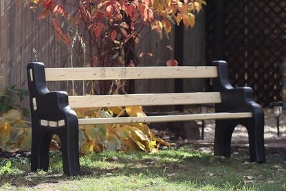 DIY Bench Ends Kit – Build Your Own Outdoor or Patio Bench – Fits Standard 2x4s, Hardware Not Included – Made in USA by Confer Plastics (Black)