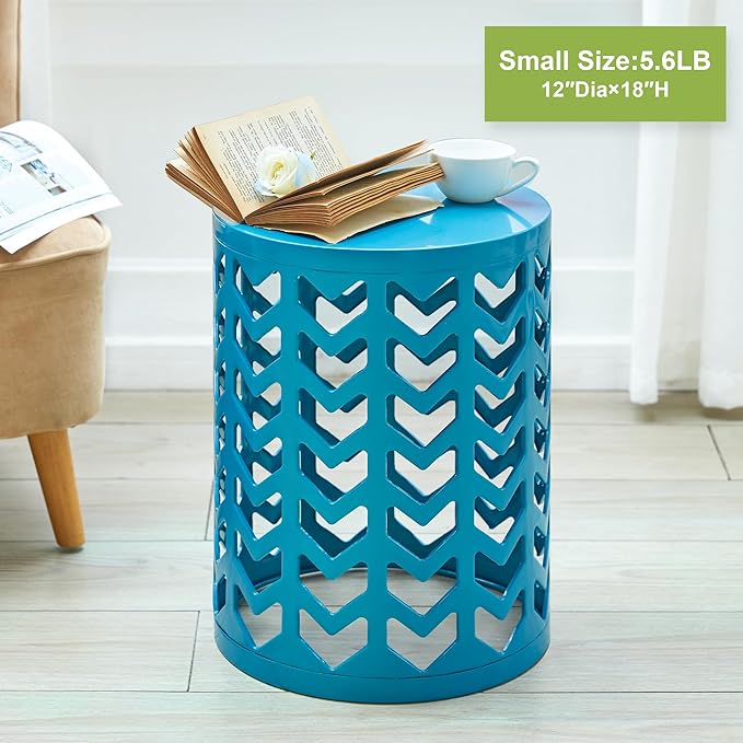 Y&M Set of 3 Nesting Metal Round Coffee Table, Side Table End Table for Indoor Outdoor Multifunctional Use - Photo 6