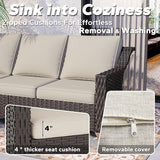 8 Pieces Patio Conversation Furniture Set - 2 Sofas, 4 Ottomans, 2 Swivel Chairs, 1 Side Table - Photo 4