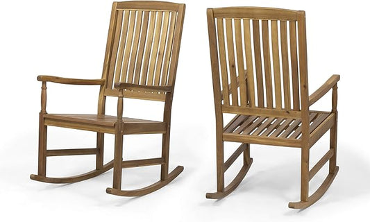 Christopher Knight Home Arcadia Courtyard Outdoor Gardern Rocking chairs, 23 "W x 32 "D x 43.5 "H, Teak