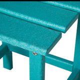 Outsunny Patio Side Table, 15" Square Outdoor End Table, HDPE Plastic Tea Table for Adirondack Chair, Backyard or Lawn - Photo 9