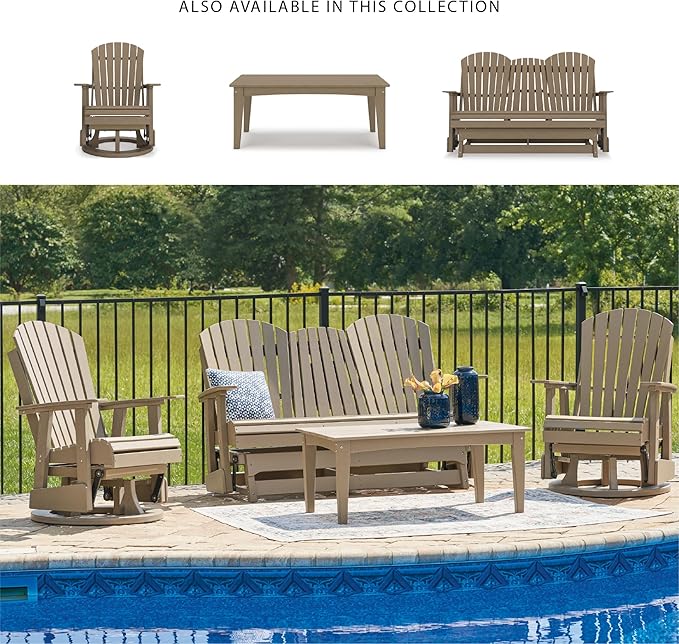 Signature Design by Ashley Hyland Wave Contemporary Swivel Glider Adirondack Chair with 360-Degree Swivel - Photo 6