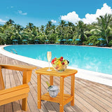 LZRS Double Adirondack Side Table, Outdoor Side Tables, End Tables for Patio, Backyard, Pool, Indoor Companion - Photo 5
