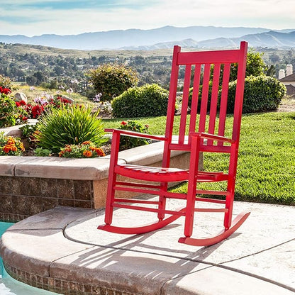 Shine Company Vermont Porch Rocker – Chili Pepper