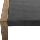 Deco 79 Wood Outdoor Coffee Table with Wood Legs, 44" x 24" x 17", Dark Gray - Photo 4