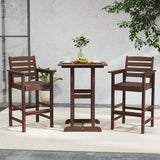 Tangkula Patio Adirondack Chairs Set of 4, HDPE Bar Height Chair with Wide Armrests & Footrest - Photo 5