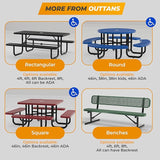 Heavy-Duty Outdoor Metal Bench, Thermoplastic-Coated, Surface, Weatherproof, Commercial-Grade for Parks, Gardens, Patios - Photo 4