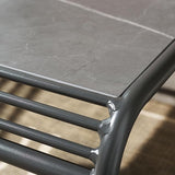 SAFAVIEH Outdoor Patio Furniture Core Grey Metal & Sintered Stone Coffee Table (Fully Assembled) - Photo 5