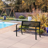 JHshop 47 Inches Outdoor Garden Bench, Patio Park Bench, Porch Bench for Lawn Garden Yard, Outdoor Furniture Porch Chair - Photo 3